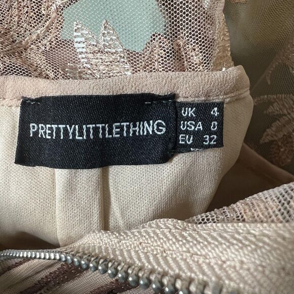 PrettyLittleThing Dress Womens 0 Pink Sequin Bodycon Mini Cocktail Party Event - Picture 7 of 9